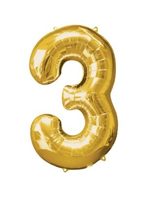 BALÃO DOURADO NUMERO 3